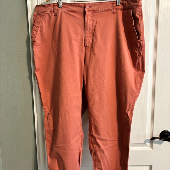 Old Navy High Waisted OG Chino Tapered Straight Pants Size 2XL Pink - Picture 5 of 6